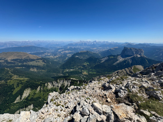 Vue en haut du grand Veymont