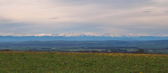 Vue exceptionnelle sur la chaîne des Pyrénées