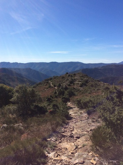 Vue générale avant la descente