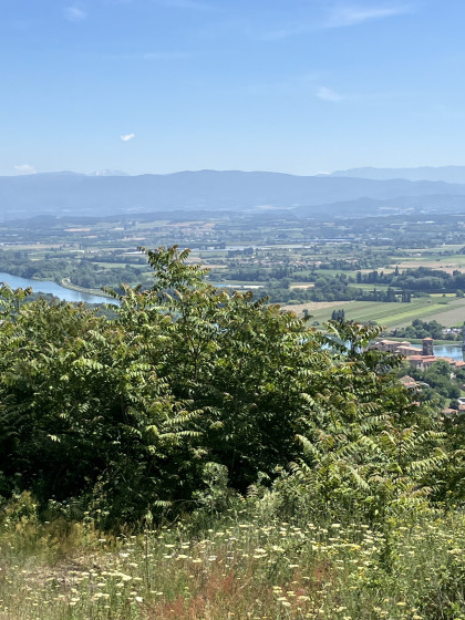 Vue imprenable sur le Rh&ocirc;ne et les massif montagneux