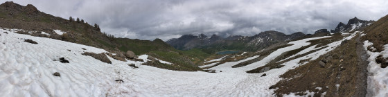 Vue panoramique du lac d\'Allos