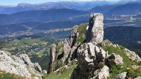Vue proche du sommet du pas de l\'Oeille