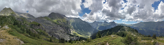 Vue Sud-Ouest depuis le refuge de Tré-la-tête