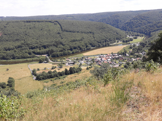 Vue sue Haulmé depuis l\'aire départ de parapente.