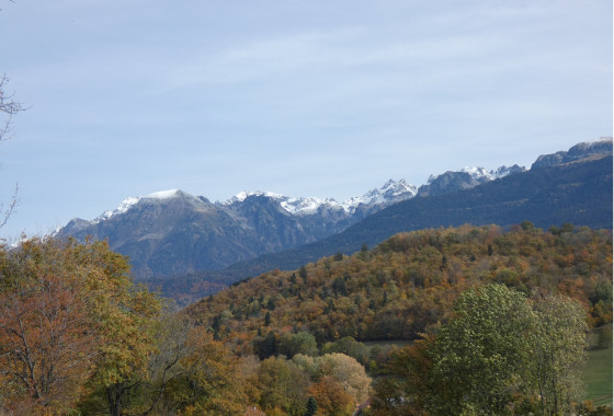 vue sur Belledonne lors du retour vers Noyarey