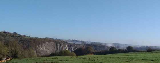 Vue sur l'autre versant de la Vallée de l'Amblève