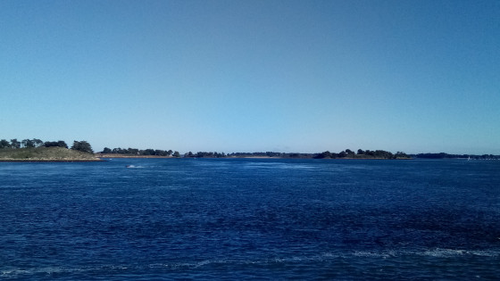 Vue sur l'Île-aux-Moines et les îles Brannec et Gohivan