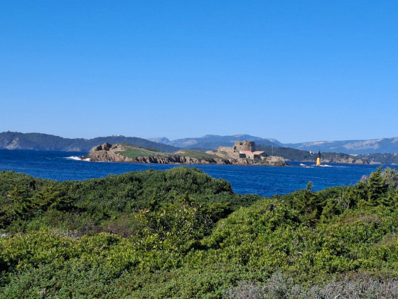 Vue sur l\'île du petit Langoustier avec son fort