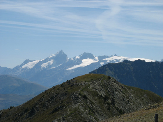 Vue sur l'oisan et les Ecrins