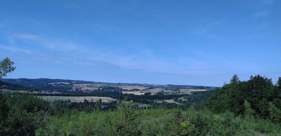 Vue sur la campagne depuis la carrière