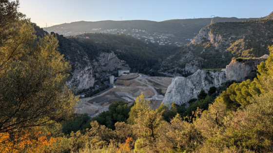 vue sur la carriere de Falicon