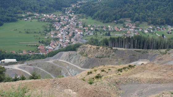 Vue sur la carrière de Lepuix