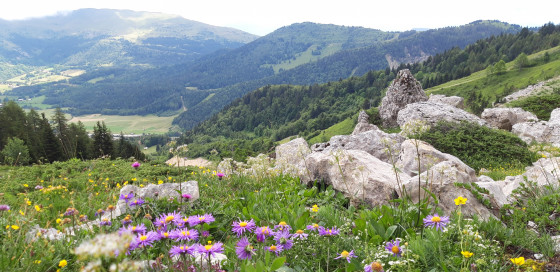 Vue sur la cr&ecirc;te du pas de Serpaton