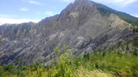 Vue sur la falaise à la balise 206
