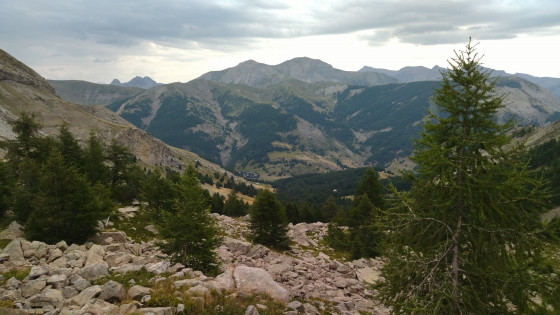 vue sur la Foux d\'Allos 1800