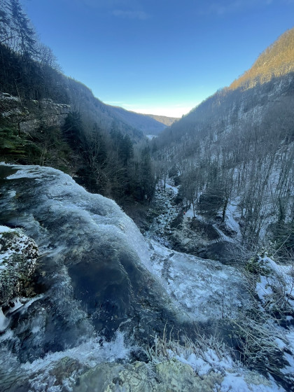 Vue sur la vallée depuis le haut de l\'Éventail