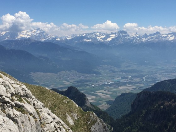 Vue sur la vallée du Rhône côté est