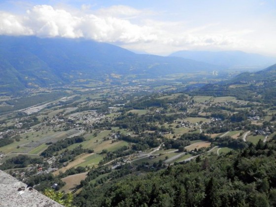 Vue sur la vallée et la ville d'Albertville
