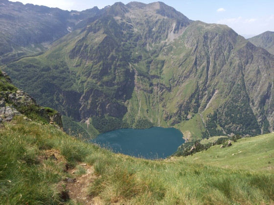 Vue sur lac d'&Ocirc;o depuis Houquette des Hounts secs