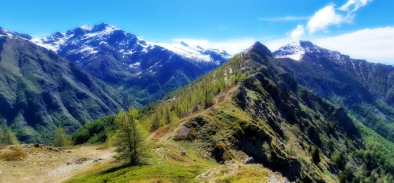 Vue sur Le Barry depuis le col du Cendrier