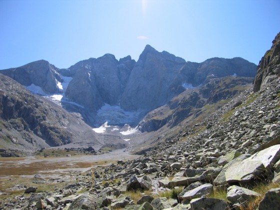 Vue sur Le Couloir de Gaube au pied du Vignemale