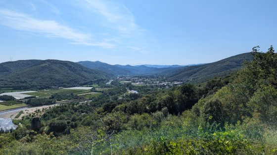 Vue sur le début de la vallée de l'Eyrieux