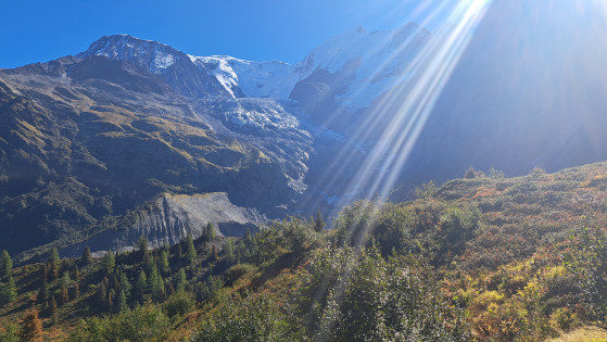 Vue sur le glacier de Bionassay
