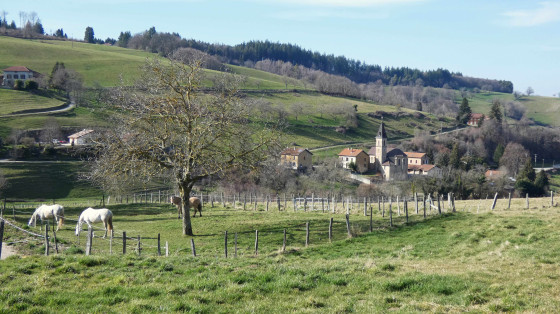 Vue sur le hameau de Brion