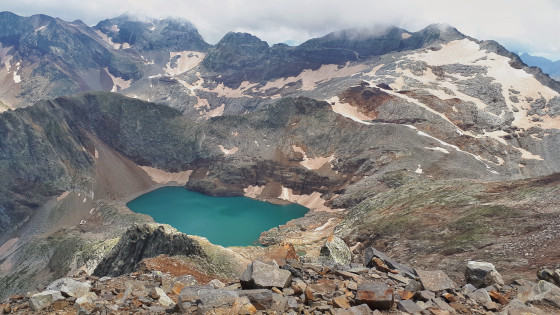 Vue sur le Lac Glacé depuis le Pic des Spijeoles