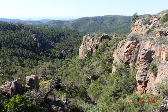 Vue sur le massif de l'Esterel