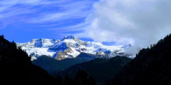 Vue sur le massif du Mont Rose