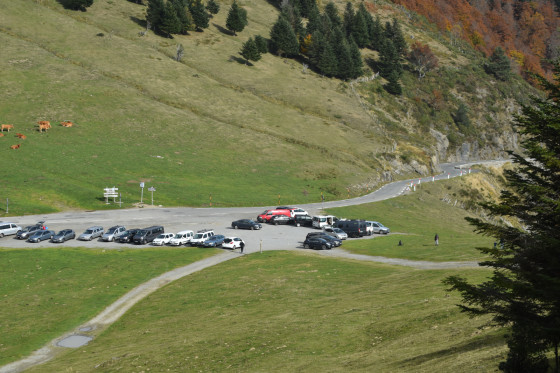 Vue sur le parking