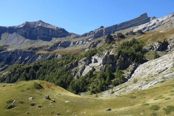 Vue sur le Planure depuis la résurgence