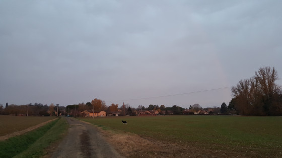 Vue sur le retour au lieu dit la barguère