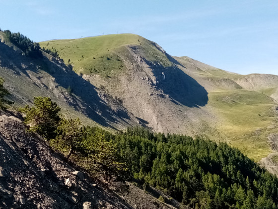 Vue sur le sommet de la Tête grosse