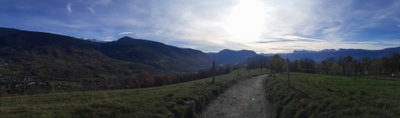 Vue sur le Vercors à partir des crêtes d'Herbeys