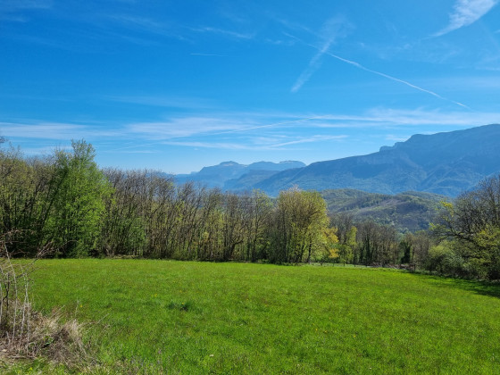 Vue sur le Vercors et un bout de  la Chartreuse