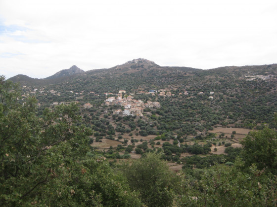 Vue sur le Village d'Aregno et en toile de fond Sant'Antonino