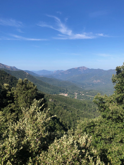 Vue sur le village de Bocognano