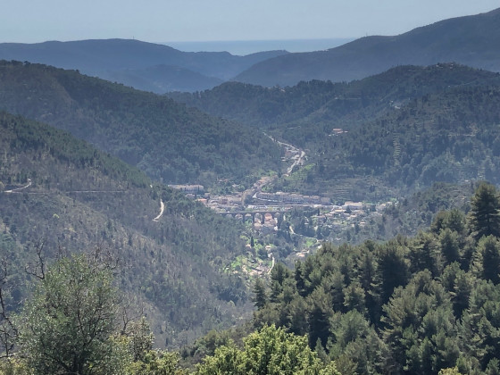 Vue sur le village de  l\'Escarène