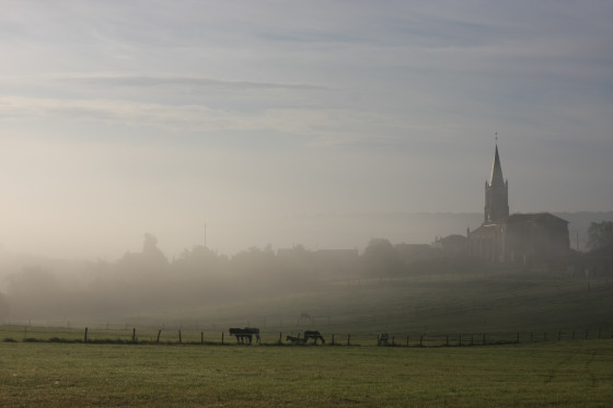 Vue sur le village de Saizerais