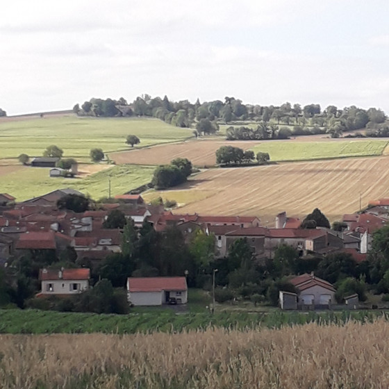 Vue sur le village des Pradeaux