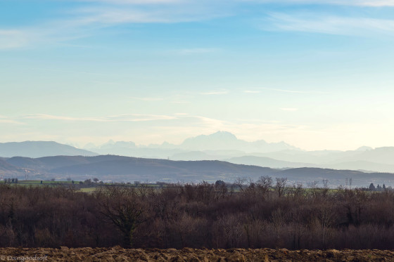 vue sur les Alpes et le Mont-Blanc