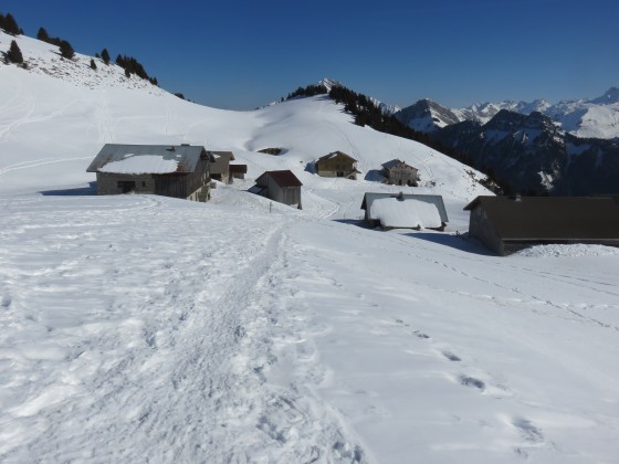 Vue sur les chalets des Auges