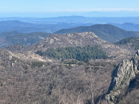 Vue sur les collines et le Mont Ventoux