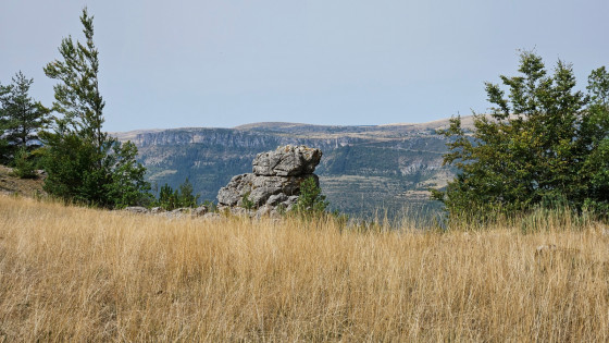 Vue sur les falaises du Causse M&eacute;jean