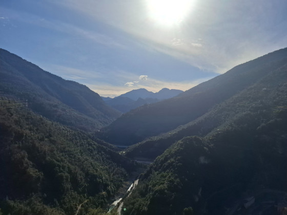 Vue sur les gorges de la Roya