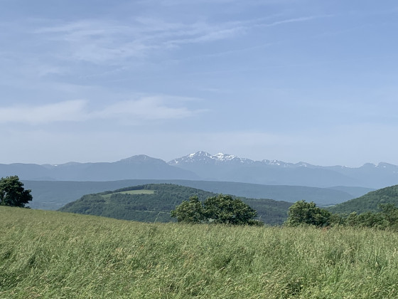 Vue sur les Monts d'Olmes du grand bois au dessus de Chalabre