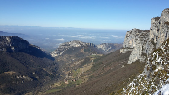 Vue sur les Petits Goulets et la vall&eacute;e de l'Is&egrave;re