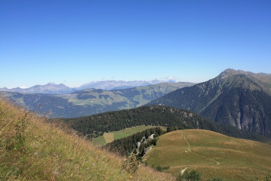 Vue sur Les Saisies et la chaine des Aravis